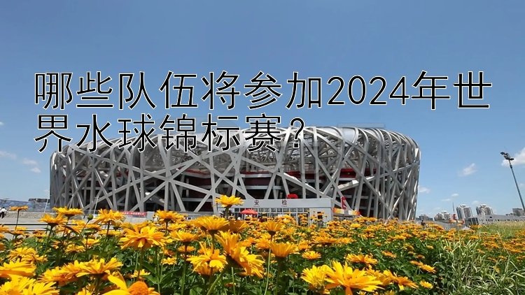 哪些队伍将参加2024年世界水球锦标赛？