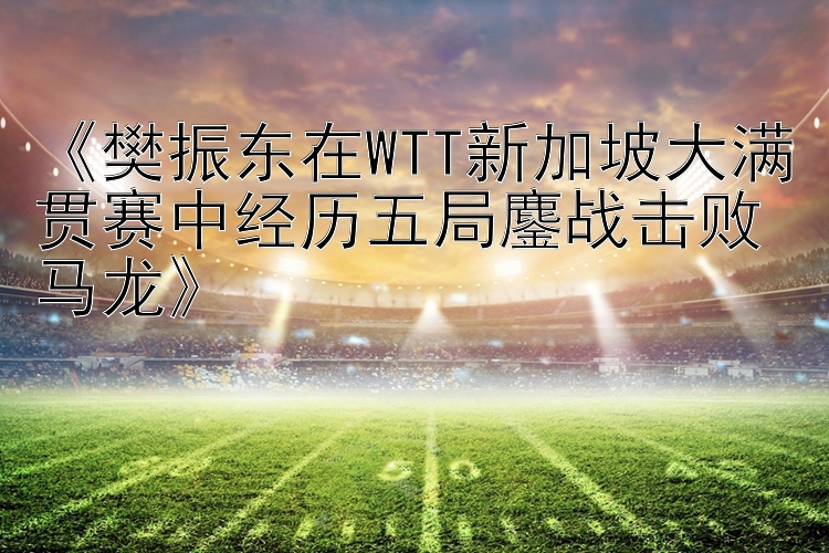 《樊振东在WTT新加坡大满贯赛中经历五局鏖战击败马龙》