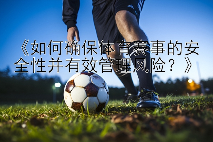 《如何确保体育赛事的安全性并有效管理风险？》